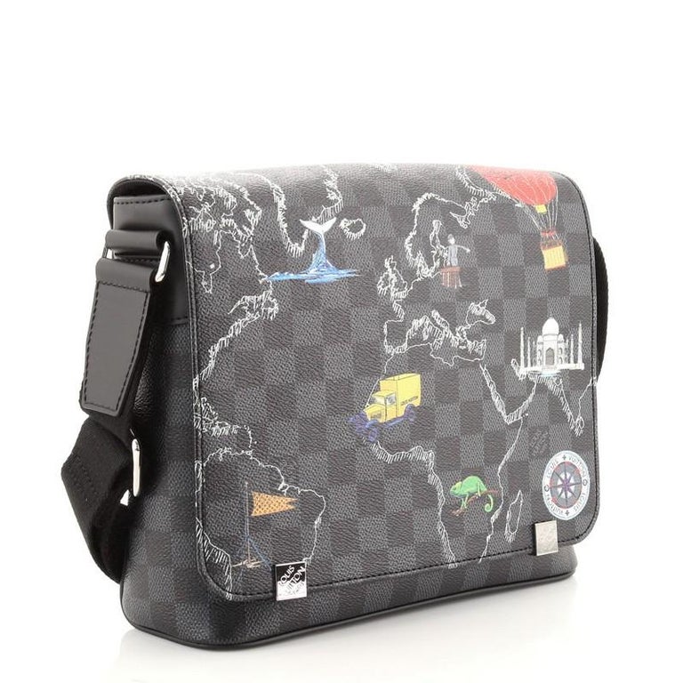 Louis Vuitton Danube Slim Bag Limited Edition Renaissance Map Damier  Graphite Pm Auction