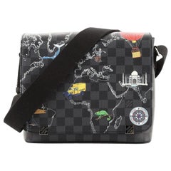 Louis Vuitton Men's Damier Graphite World Map District PM