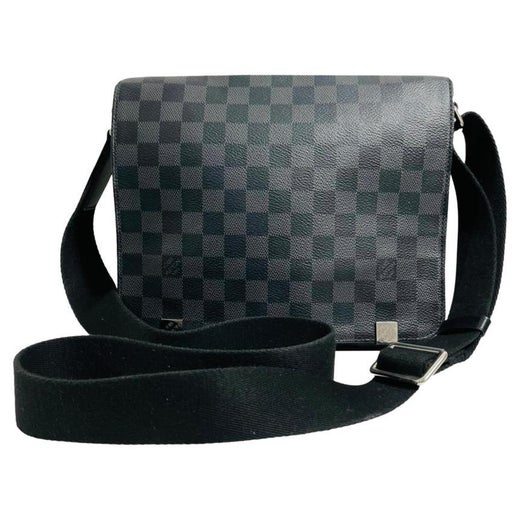 Louis Vuitton Damier Black Sandal Leather Size US7 EU39.5 with Storage bag