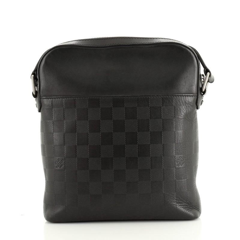 Black Louis Vuitton District Pochette Damier Infini Leather