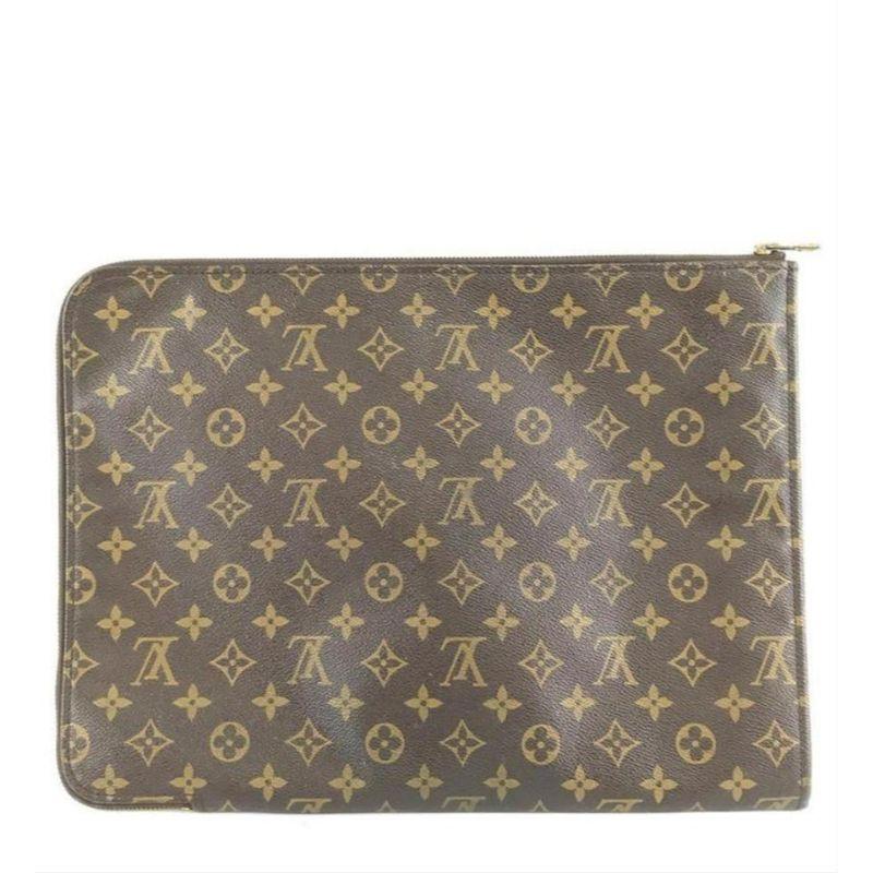 Louis Vuitton Documents Business Document Monogram 8lv617 Brown Coated Canvas  6