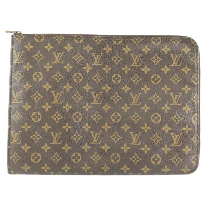 Louis Vuitton Documents Business Document Monogram 8lv617 Brown Coated Canvas 