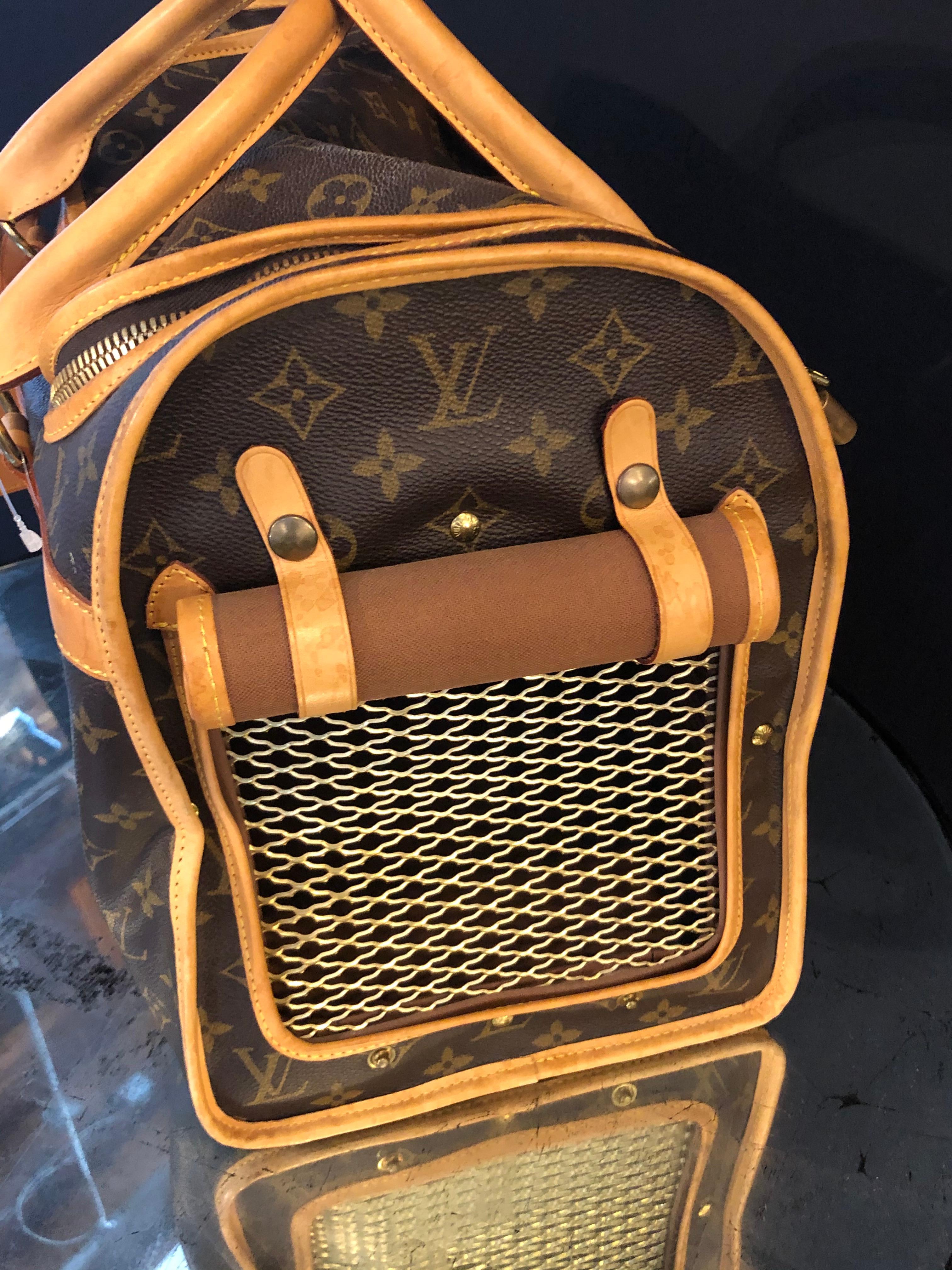 Louis Vuitton Dog Carrier 40 Monogram Canvas Luggage Bag 2