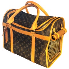 Louis Vuitton - Sac à bagages en toile Monogram 40 - Porte-chien