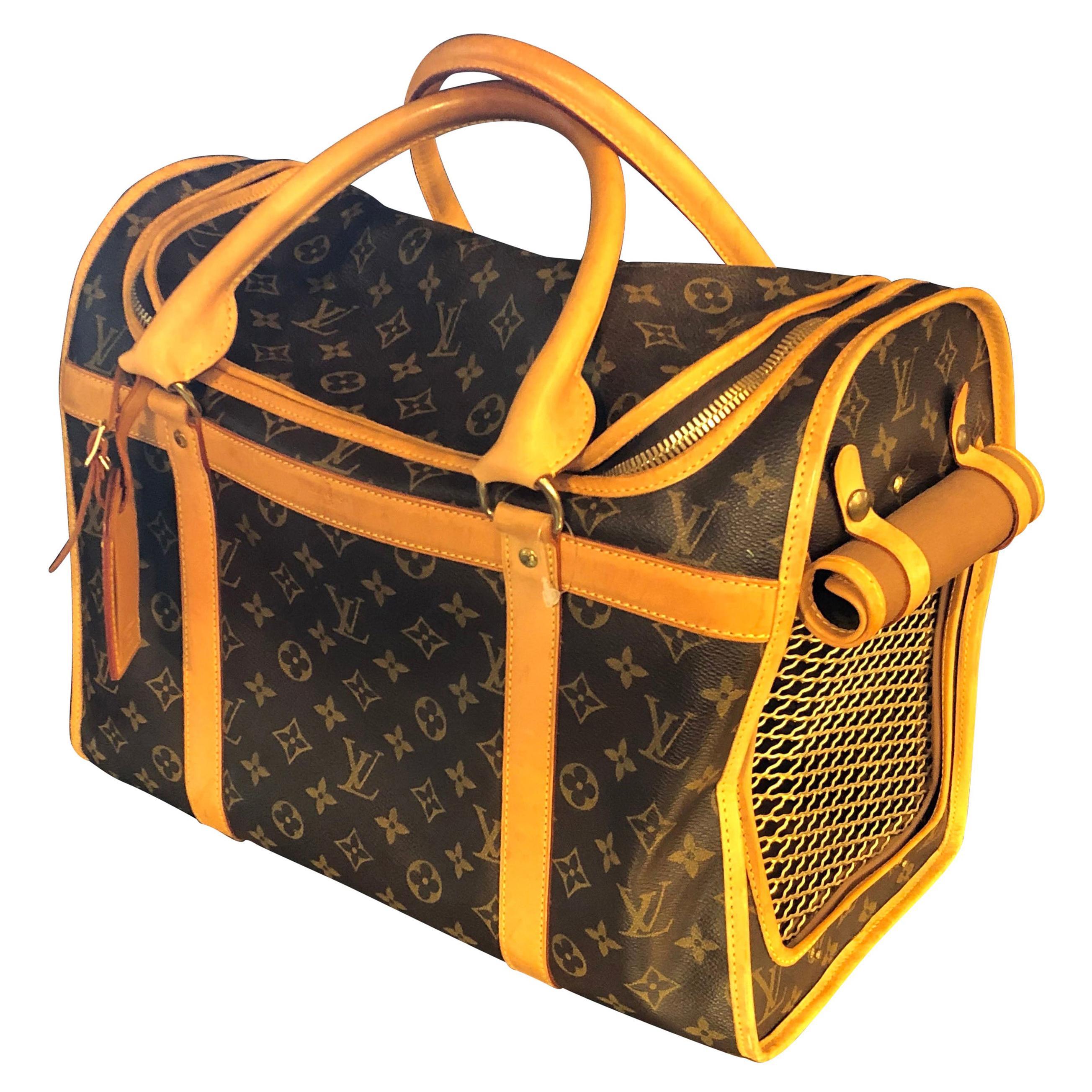 Louis Vuitton Dog Carrier 40 Monogram Canvas Luggage Bag For Sale