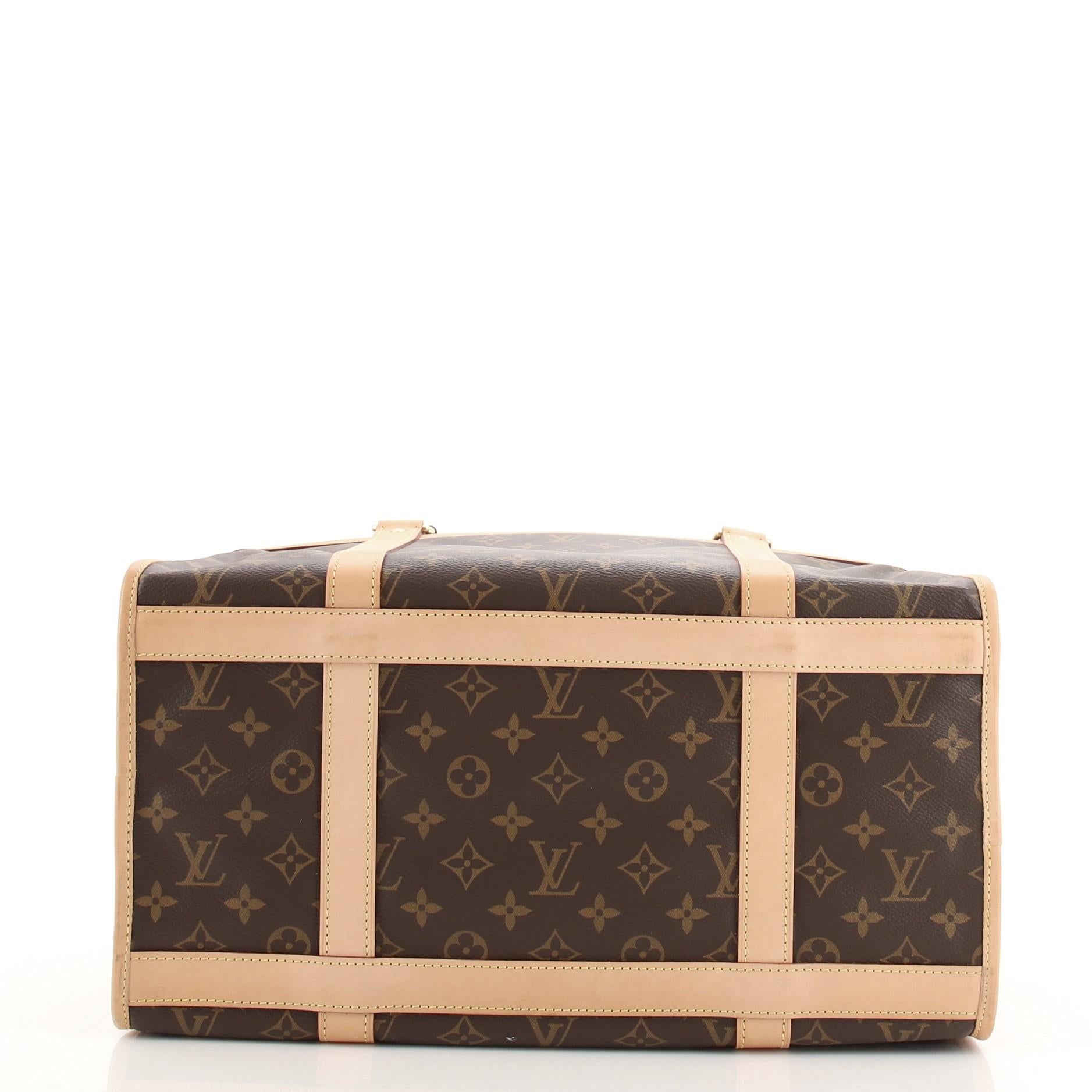 Louis Vuitton Dog Carrier Monogram Canvas 40 In Good Condition In NY, NY