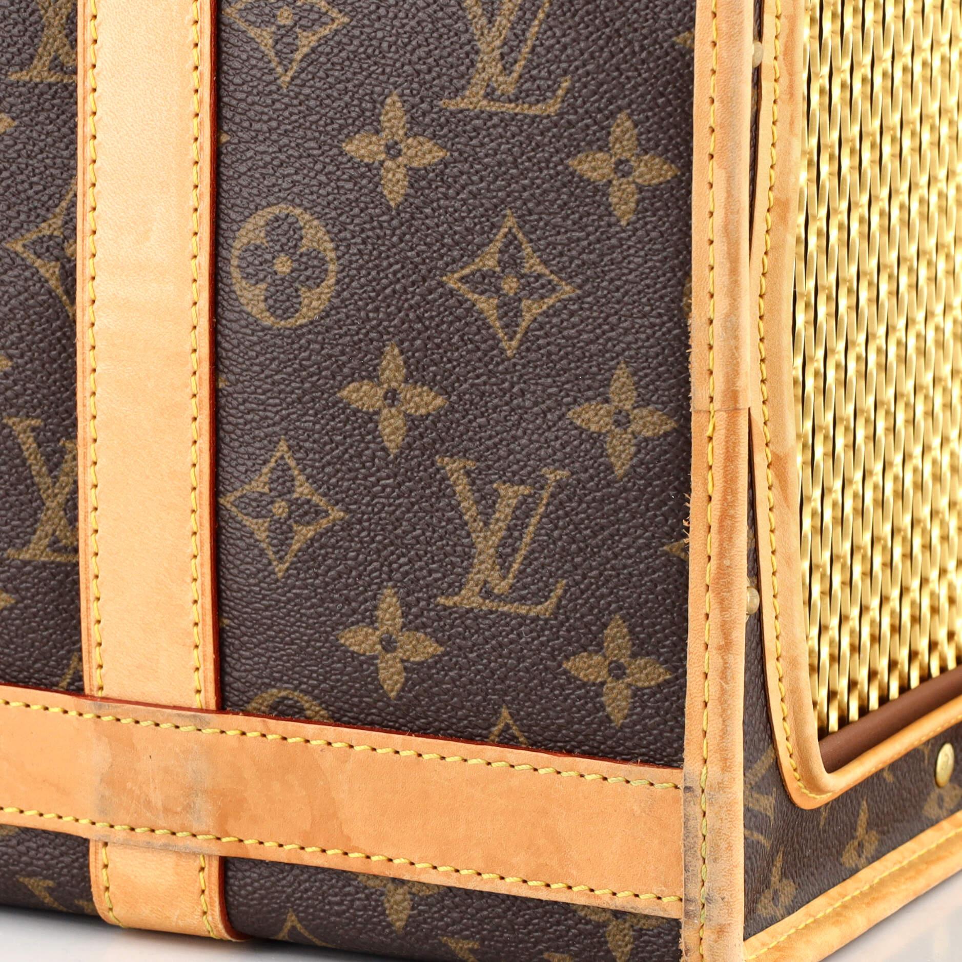 Louis Vuitton Dog Carrier Monogram Canvas 40 In Good Condition In NY, NY