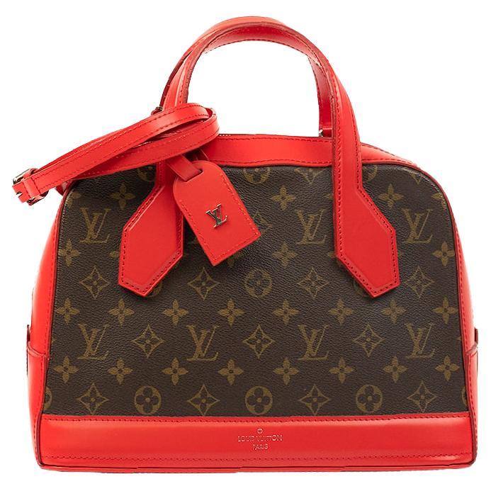 Preloved Louis Vuitton Red and Pink Leather Dora PM Handbag FL1195 92123