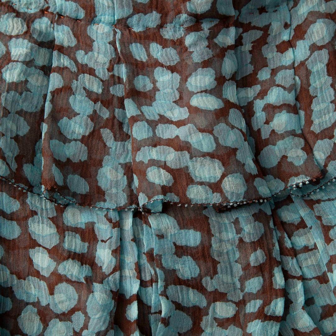 Louis Vuitton Dotted Silk Flared Mini Skirt Size M In Good Condition In London, GB