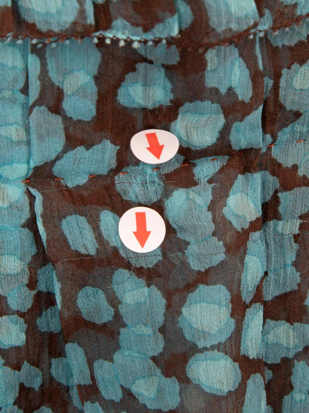 Louis Vuitton Dotted Silk Flared Mini Skirt Size M 1