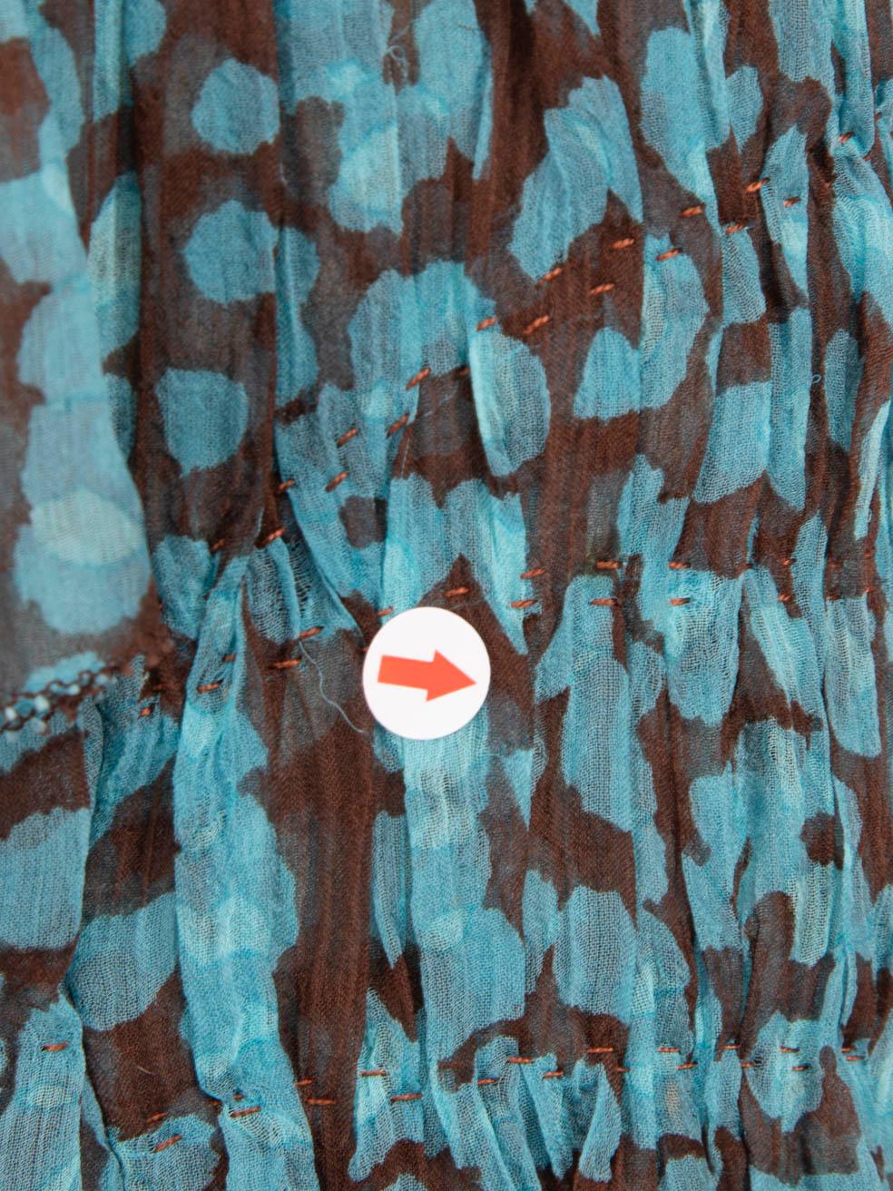 Louis Vuitton Dotted Silk Flared Mini Skirt Size M 2