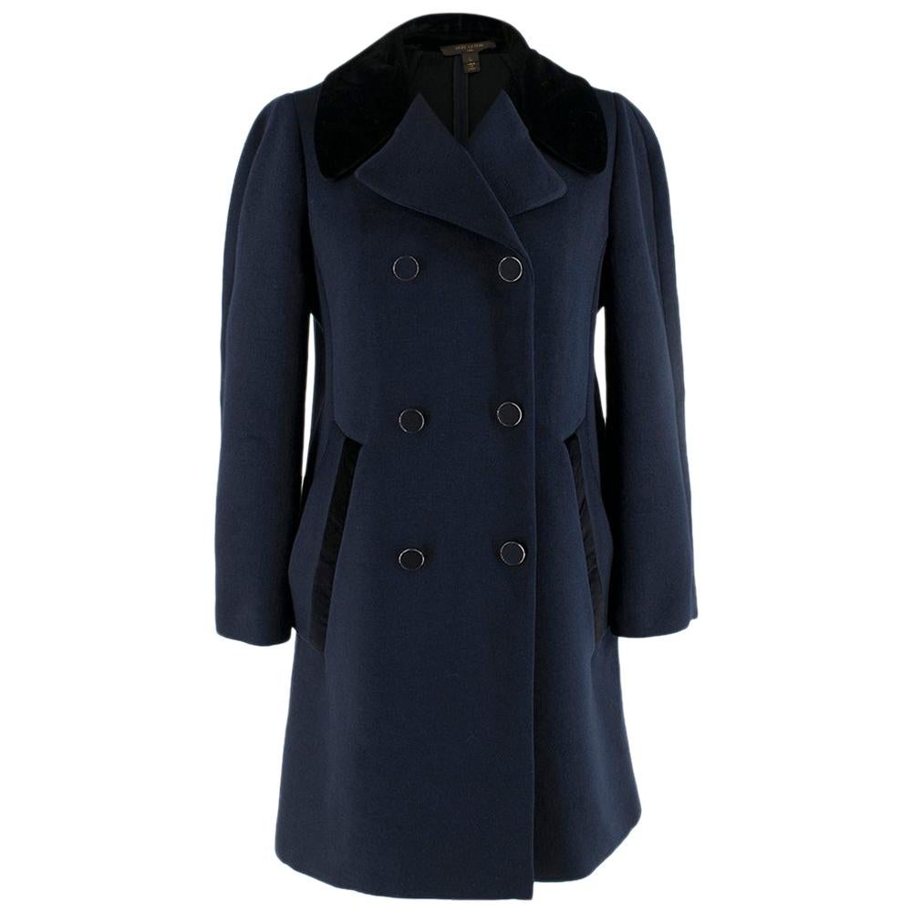 Louis Vuitton Double Breasted Navy Coat SIZE L