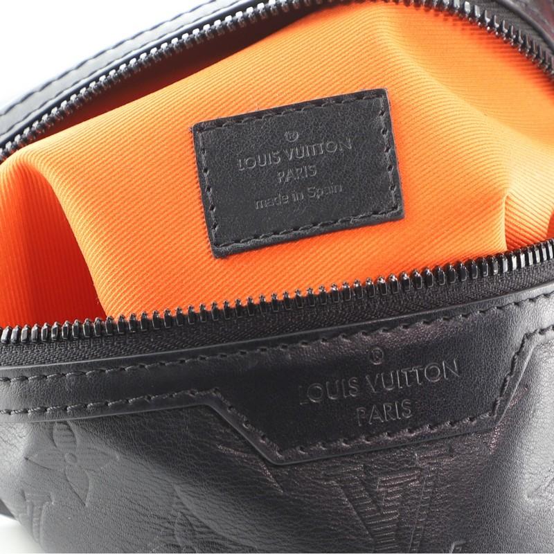Women's or Men's Louis Vuitton Double Flat Messenger Bag Monogram Shadow Leather
