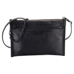 Louis Vuitton Double Flat Messenger Bag Monogram Shadow Leather