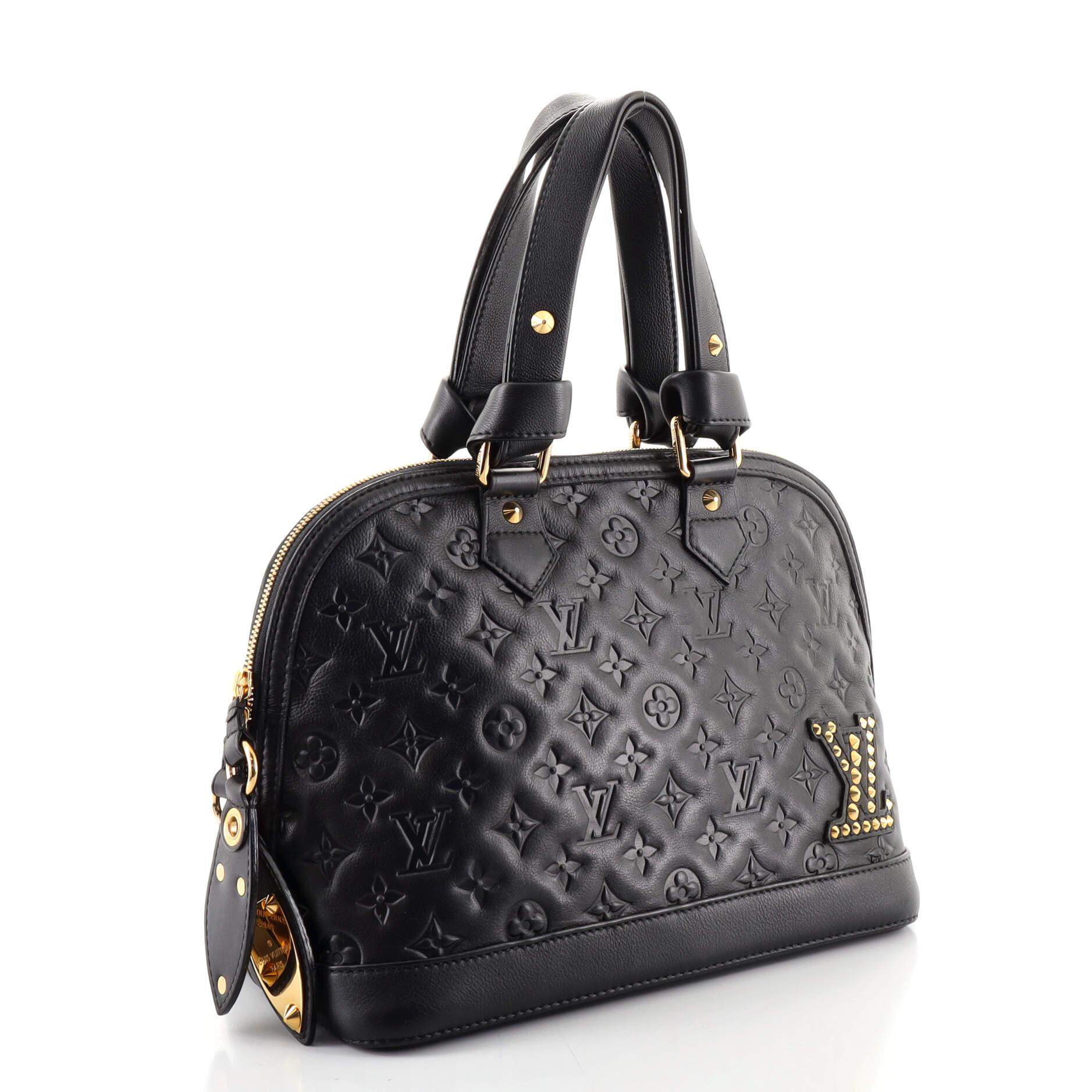 Black Louis Vuitton Double Jeu Neo Alma Bag Monogram Embossed Leather
