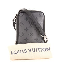 Louis Vuitton Double Phone Pouch Reverse Monogram Eclipse Canvas
