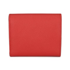 Louis Vuitton Double V Compact Wallet Monogram Canvas Rubis Calf w/GHW 2018