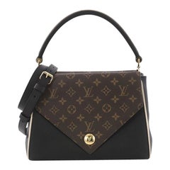 Louis Vuitton Double V Handbag Calfskin and Monogram Canvas