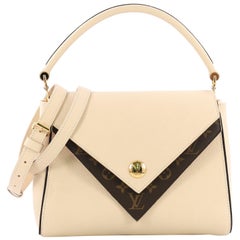 Louis Vuitton Double V Handbag Calfskin and Monogram Canvas