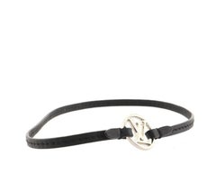 Louis Vuitton Double Wrap Bracelet Features Silver-Tone Pendant with LV Circle