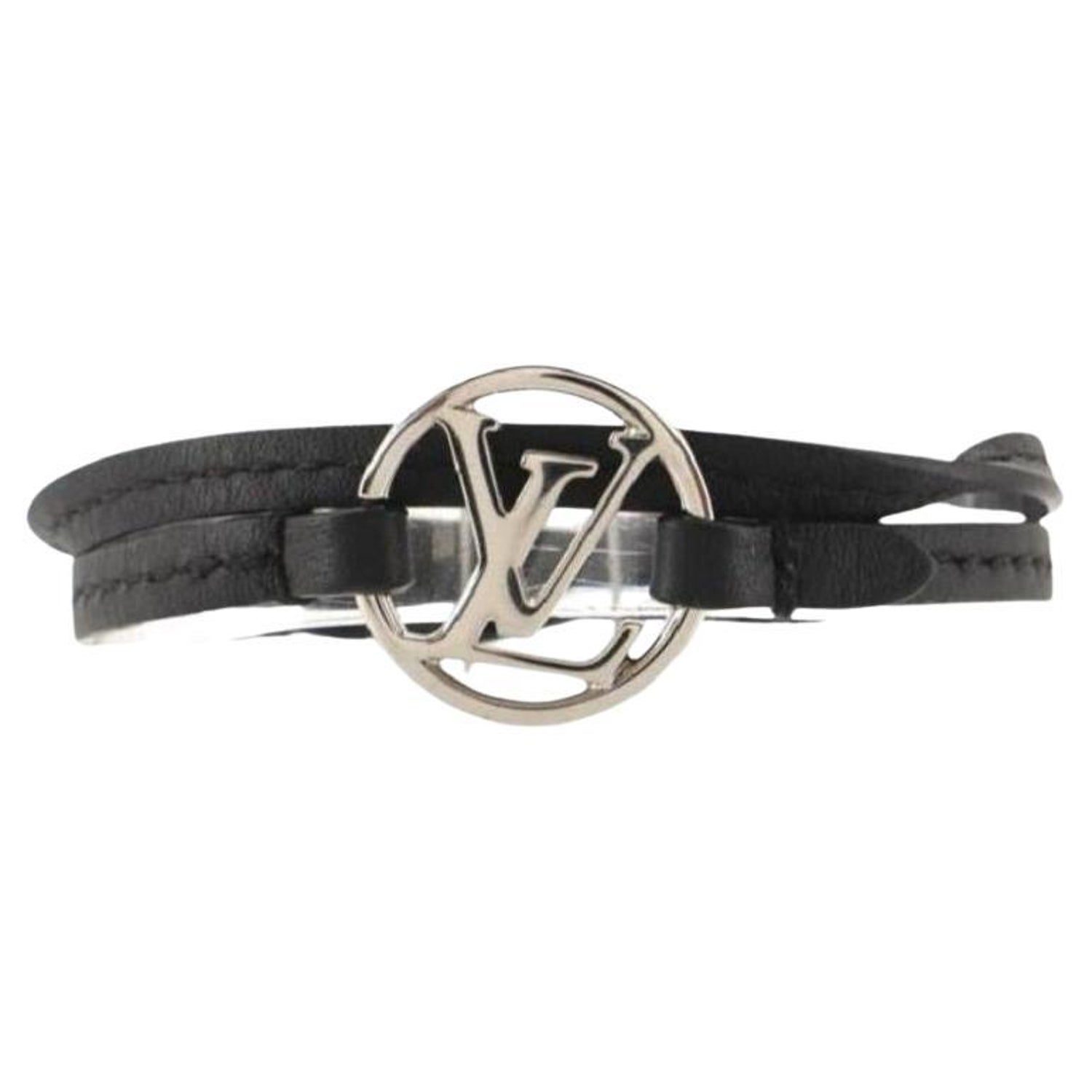 Louis Vuitton Keep It Double Canvas Silver Tone Wrap Bracelet