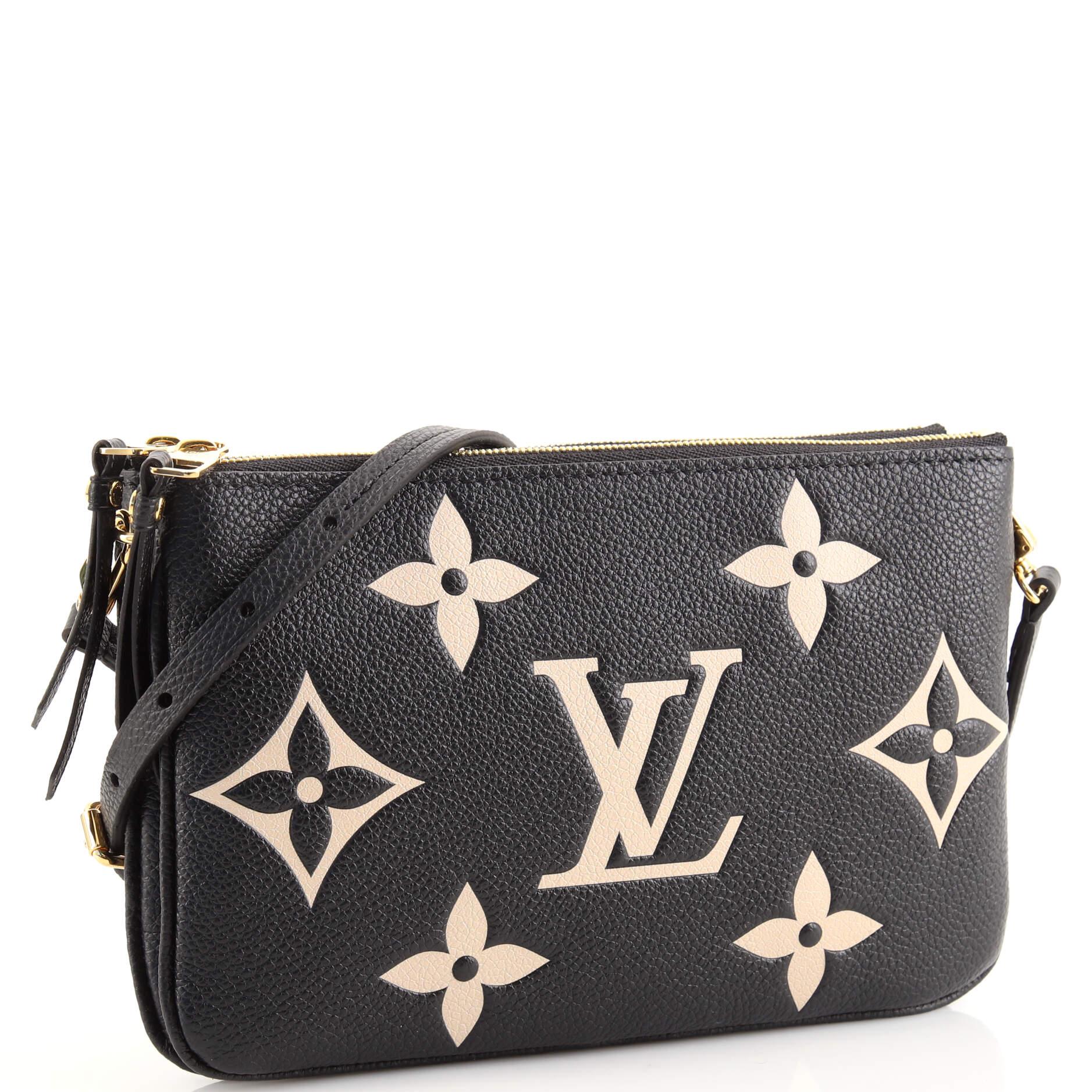 Louis Vuitton Double Zip Pochette Bicolor Monogram Empreinte Giant In Good Condition In NY, NY