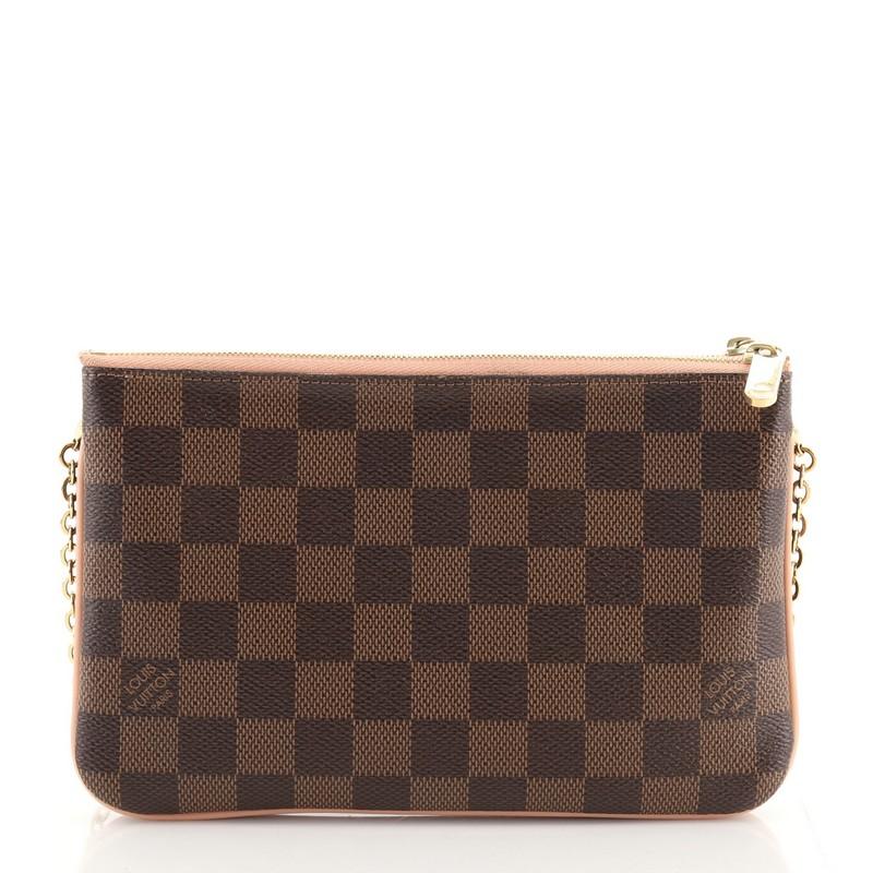 Black Louis Vuitton Double Zip Pochette Damier