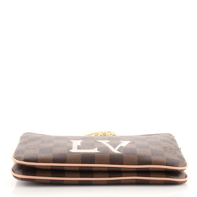 Louis Vuitton Double Zip Pochette Damier In Good Condition In NY, NY