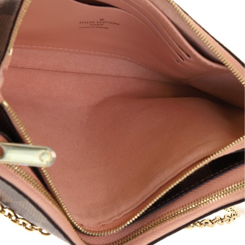 Women's or Men's Louis Vuitton Double Zip Pochette Damier