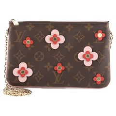 Pre-owned Louis Vuitton Emilie Bloom Flower Wallet Pink Monogram Limited  Edition 
