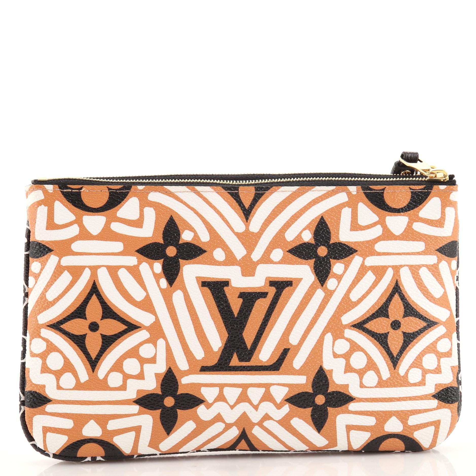 Louis Vuitton Double Zip Pochette Limited Edition Crafty Monogram Giant In Good Condition In NY, NY