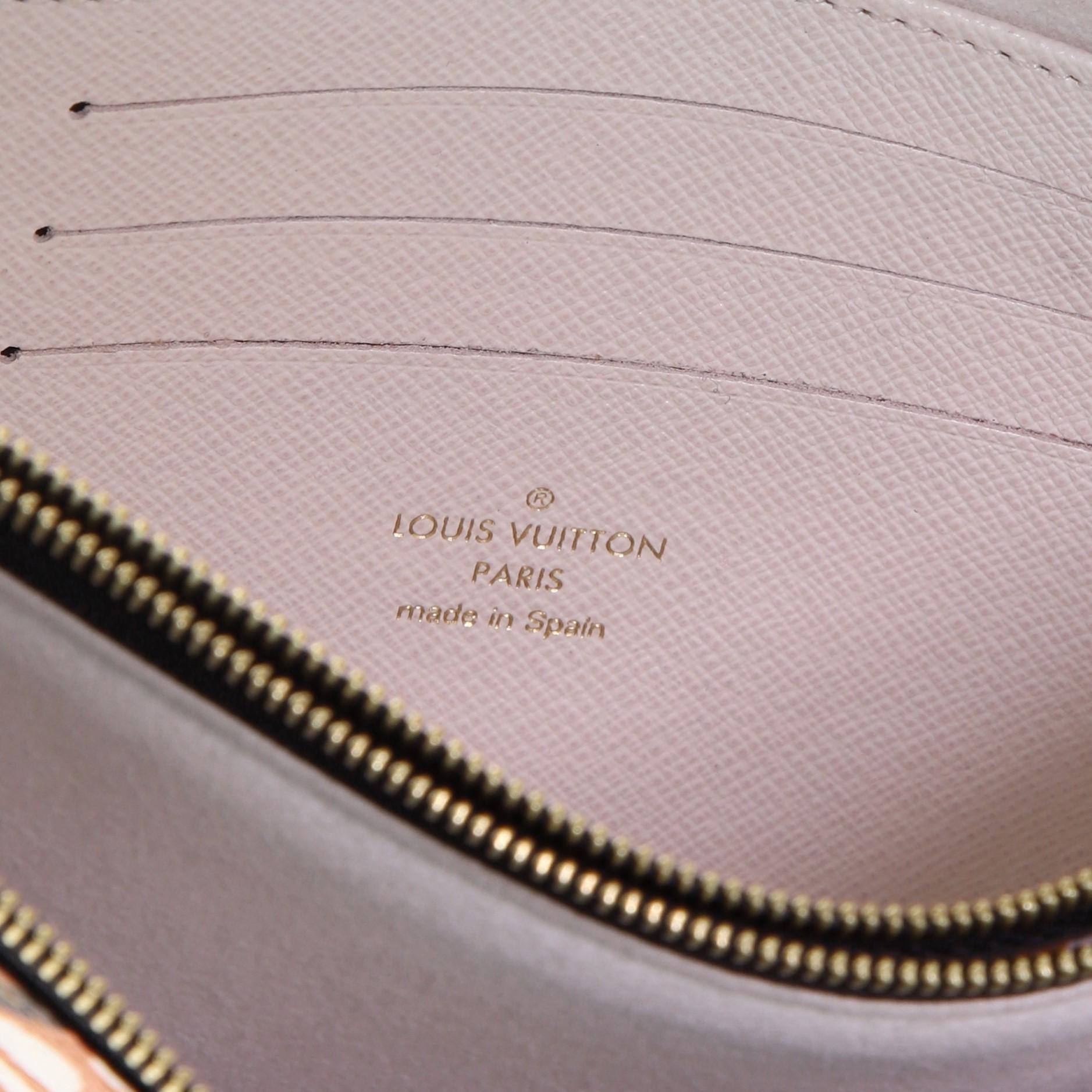 Beige Louis Vuitton Double Zip Pochette Limited Edition Crafty Monogram Giant