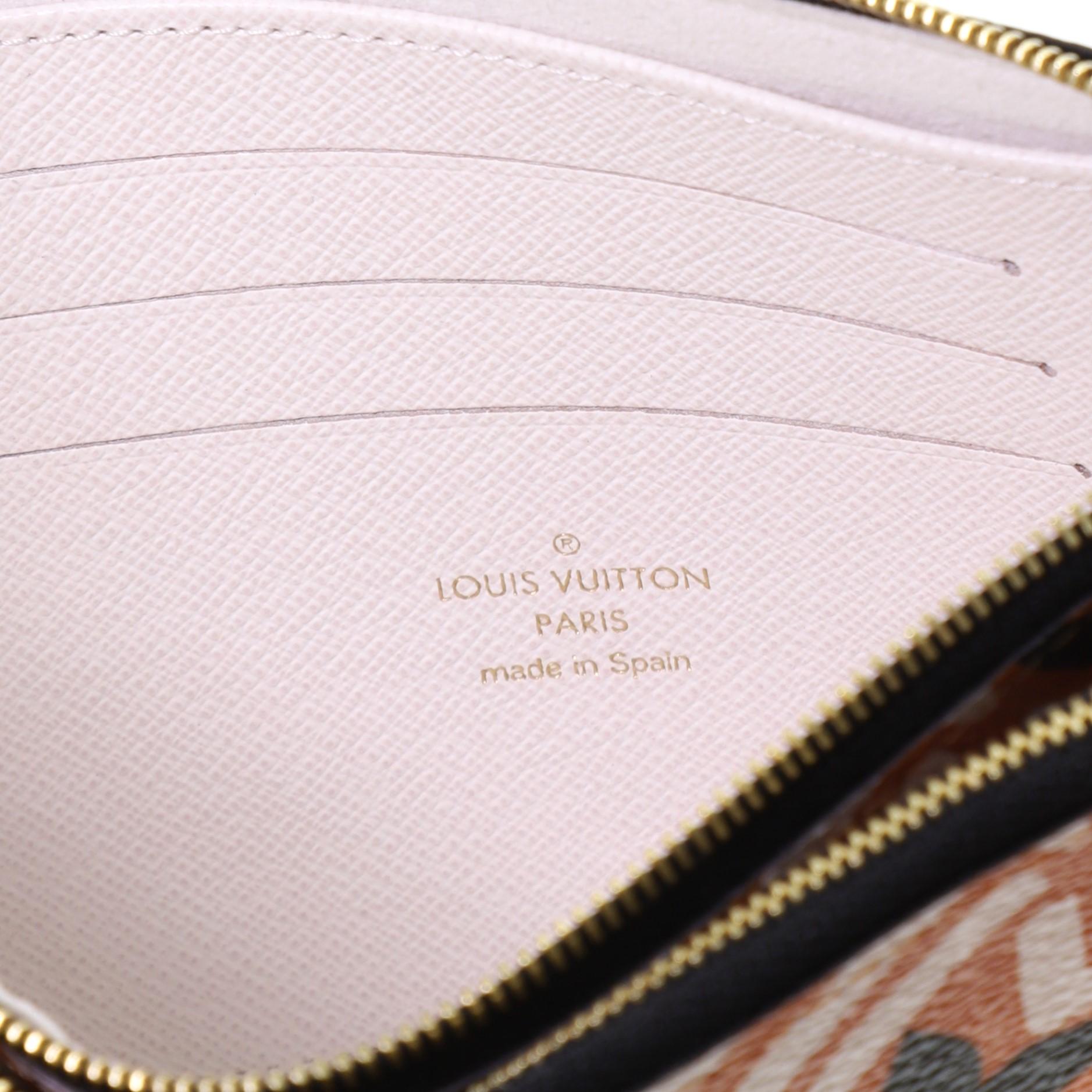 Louis Vuitton Double Zip Pochette Limited Edition Crafty Monogram Giant In Good Condition In NY, NY