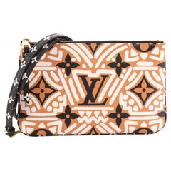 Louis Vuitton Double Zip Pochette Limited Edition Crafty Monogram Giant