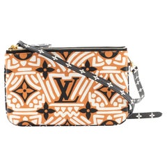 Louis Vuitton Double Zip Pochette Limited Edition Crafty Monogram Giant at  1stDibs