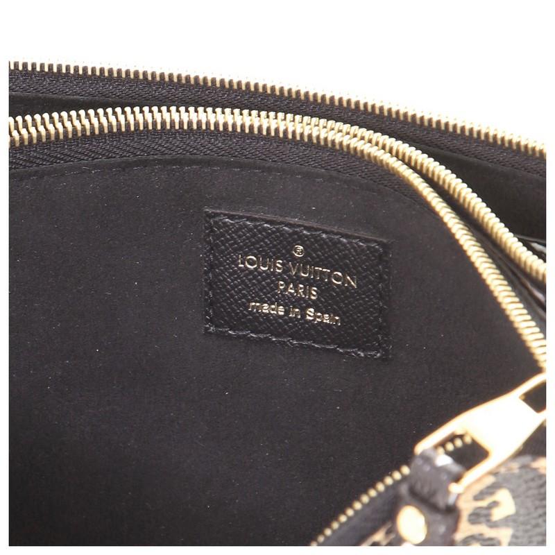 Black Louis Vuitton Double Zip Pochette Limited Edition Jungle Monogram Giant
