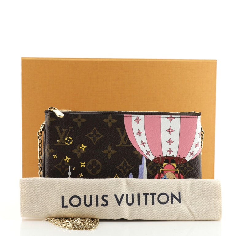 Louis Vuitton Double Zip Pochette Limited Edition Vivienne Xmas Monogram  Canvas at 1stDibs