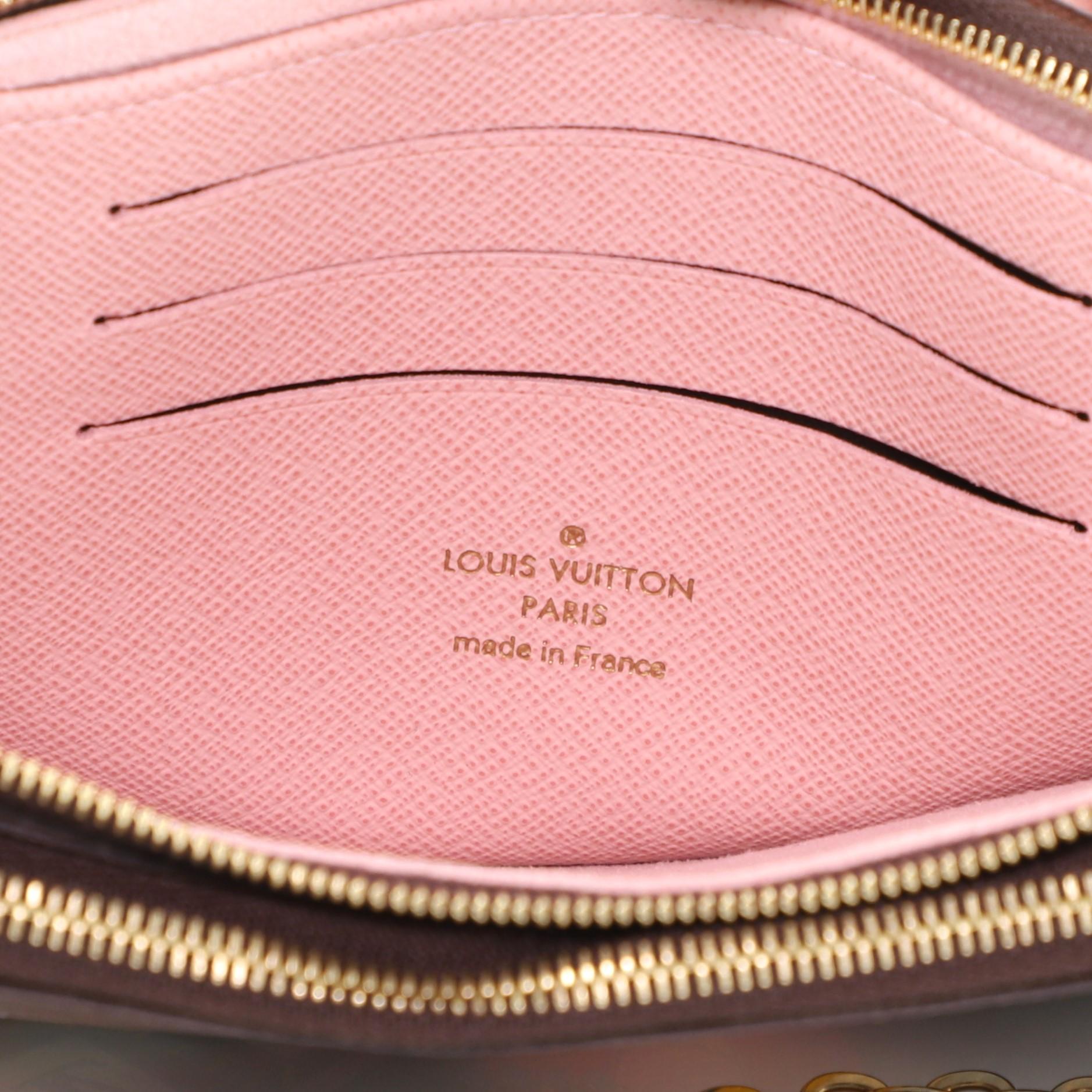 Louis Vuitton Double Zip Pochette Limited Edition Vivienne Xmas Monogram Canvas 2