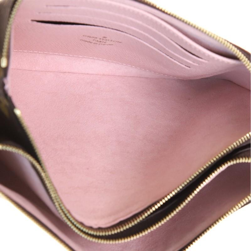 Black Louis Vuitton Double Zip Pochette Limited Edition Vivienne Xmas Monogram