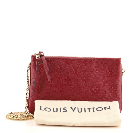 Louis Vuitton Double Zip Pochette Monogram Empreinte Leather at 1stDibs