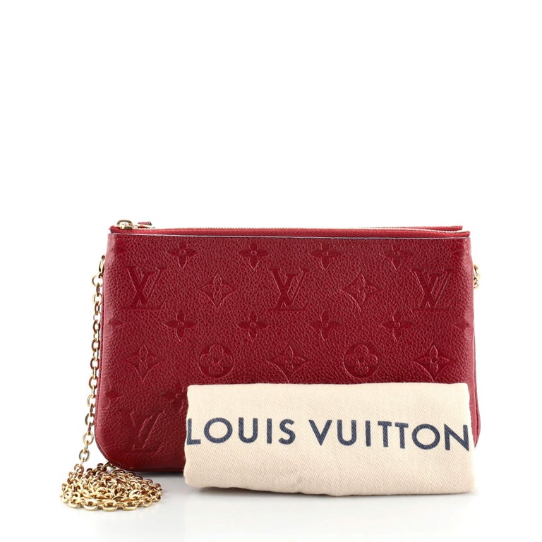 Louis Vuitton Double Zip Pochette Monogram Empreinte Leather