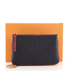 Louis Vuitton Double Zip Pochette Monogram Empreinte Leather