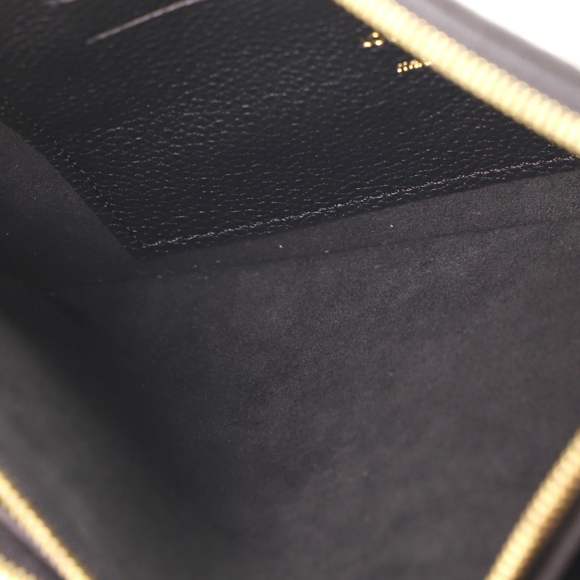 Black Louis Vuitton Double Zip Pochette Monogram Empreinte Leather