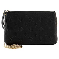 Louis Vuitton Double Zip Pochette Bicolor Monogram Empreinte Giant at  1stDibs