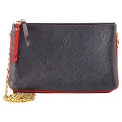 Louis Vuitton Double Zip Pochette Monogram Empreinte Leather