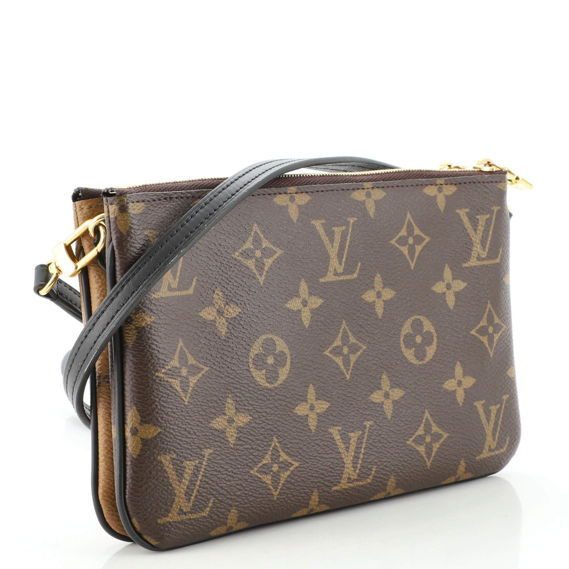 Louis Vuitton Double Zip Pochette Reverse Monogram Giant In Good Condition In NY, NY