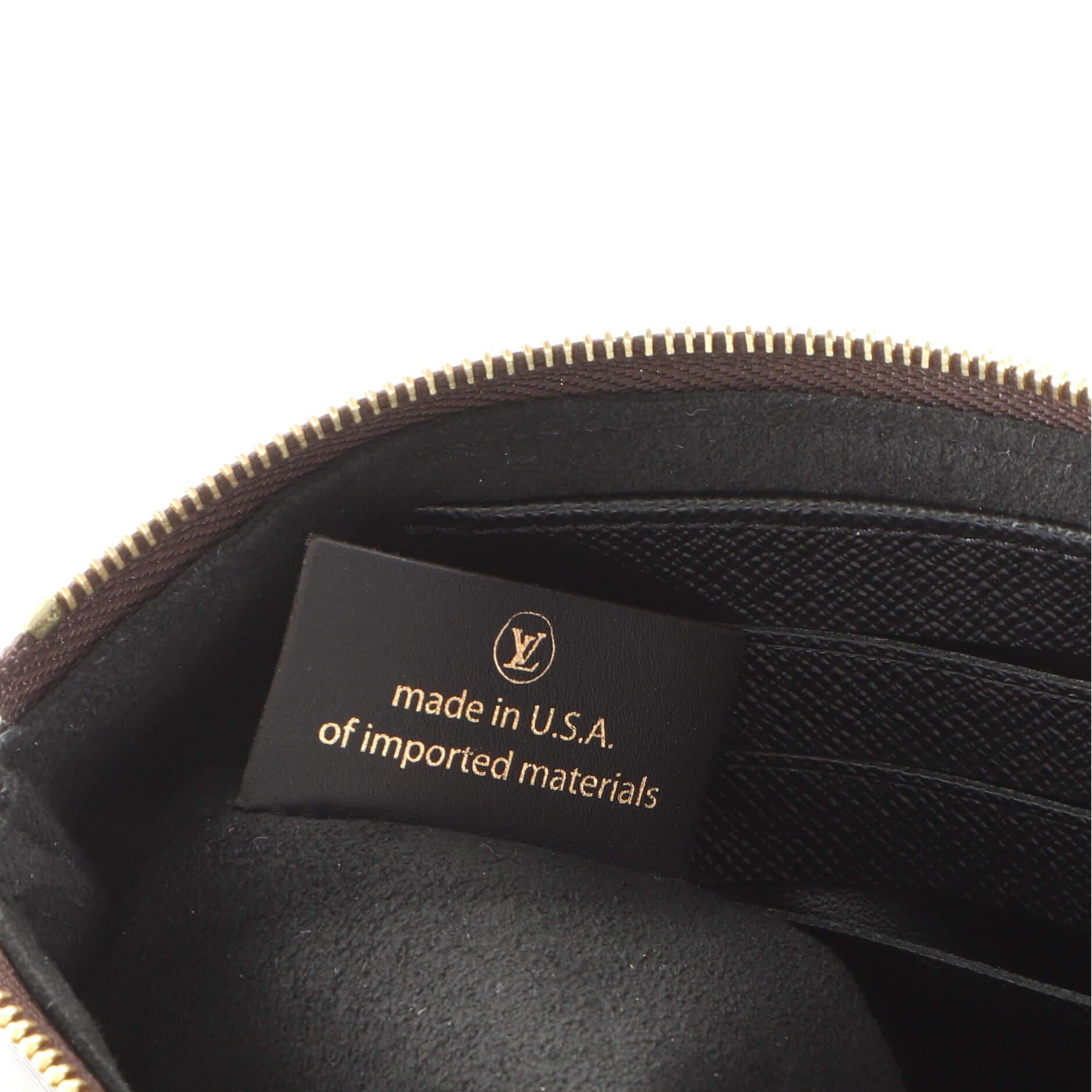 Brown Louis Vuitton Double Zip Pochette Reverse Monogram Giant