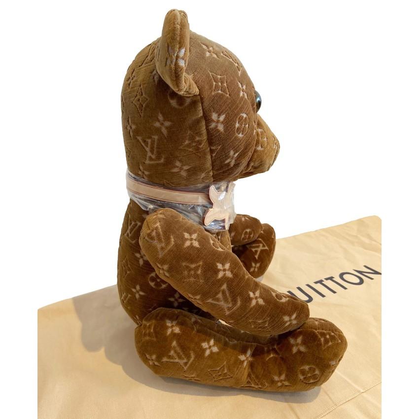 Donna Louis Vuitton Doudou Brown Velour Monogram Teddy Brown in vendita