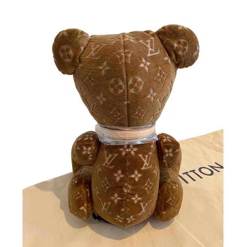 Louis Vuitton Doudou Brown Velour Monogram Teddy Brown in vendita 1