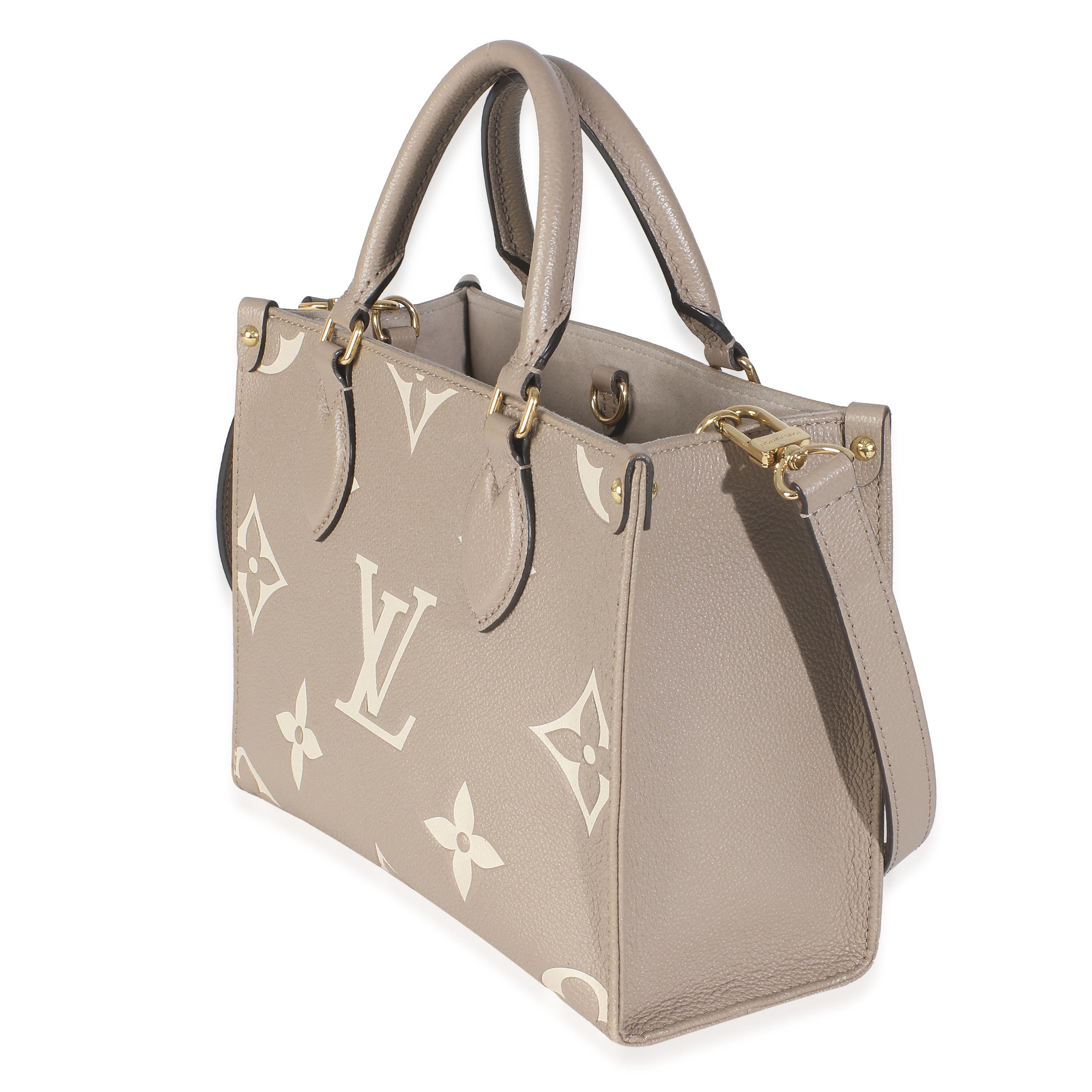 Women's or Men's Louis Vuitton Dove Cream Monogram Empreinte Onthego PM For Sale